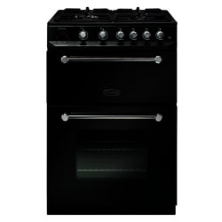 Rangemaster Kitchener 60cm KCH60NGFBL/C Gas Range Cooker, Black